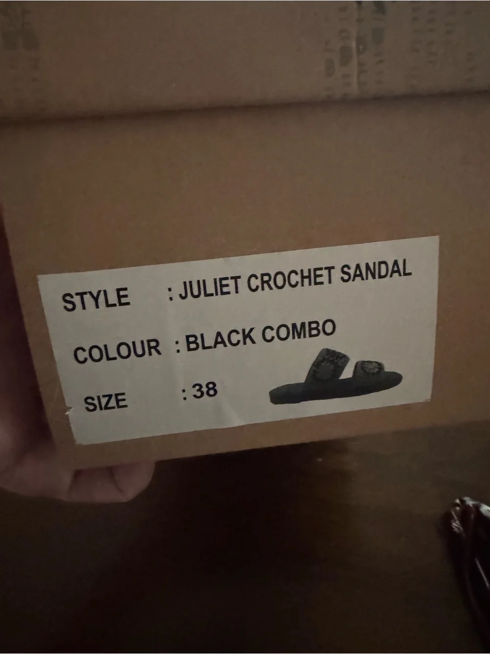 Free People Juliet Crochet Sandal - Black Combo
